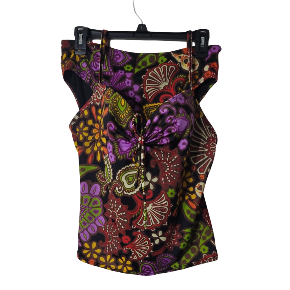 Victoria's Secret Purple and Gold Sleeveless Bustier Tank Top and Bottoms